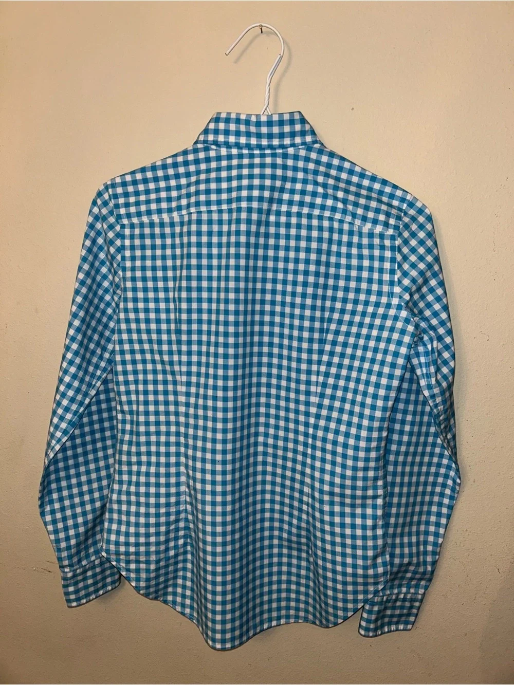 Ralph Lauren Blue and White Gingham Button-Down Shirt size 4 youth